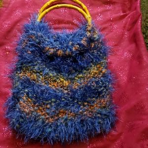 -  Girls Fuzzy blue purse